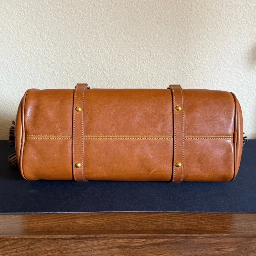 Dooney & Bourke Rich Brown Leather Satchel - Picture 8 of 9